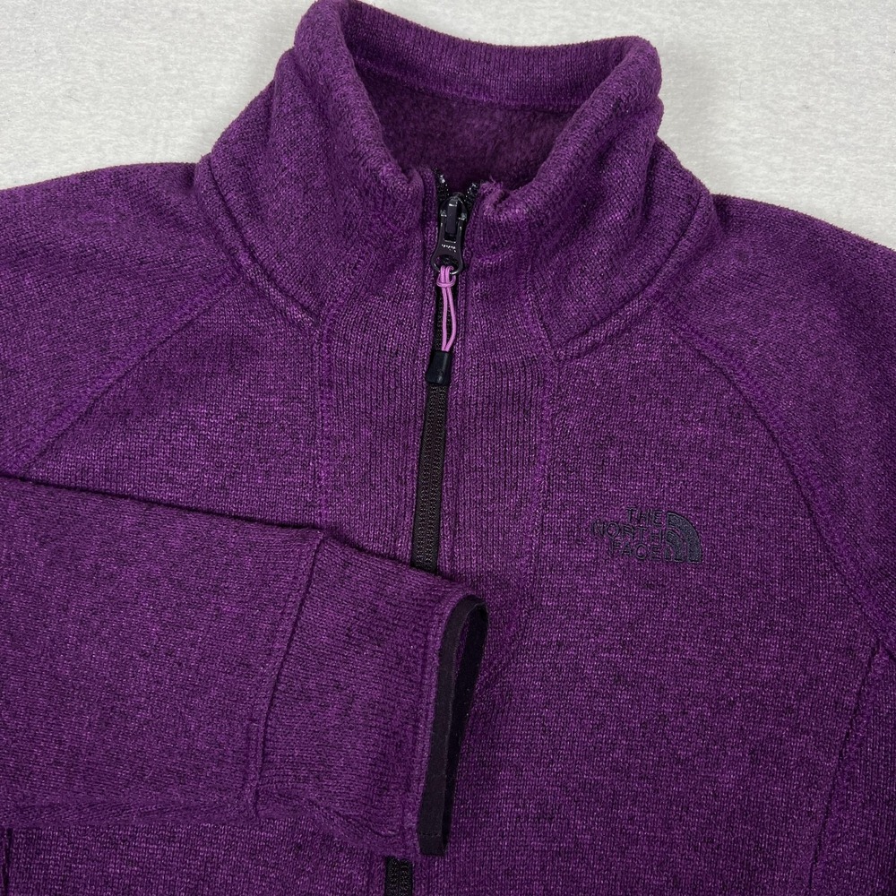 The North Face Fleece‎ Jacket Womens XS Purple Full Zip Pockets Hiking Outdoor